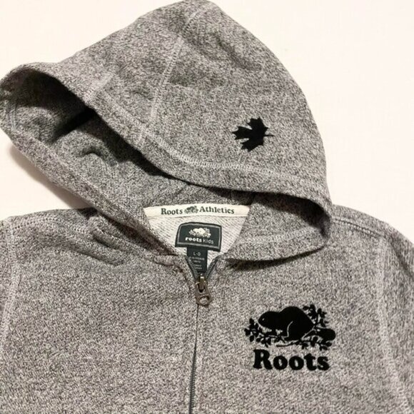 Roots Gray Kids Hoodie 9-10y Size Large - Picture 2 of 16
